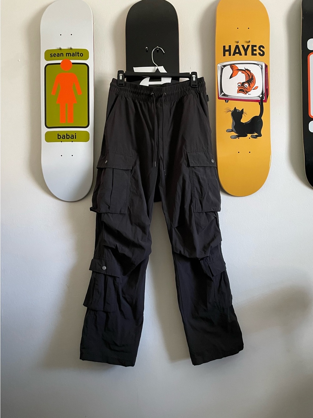 PacSun Black Tactical Cargo Pants with Multiple Pockets